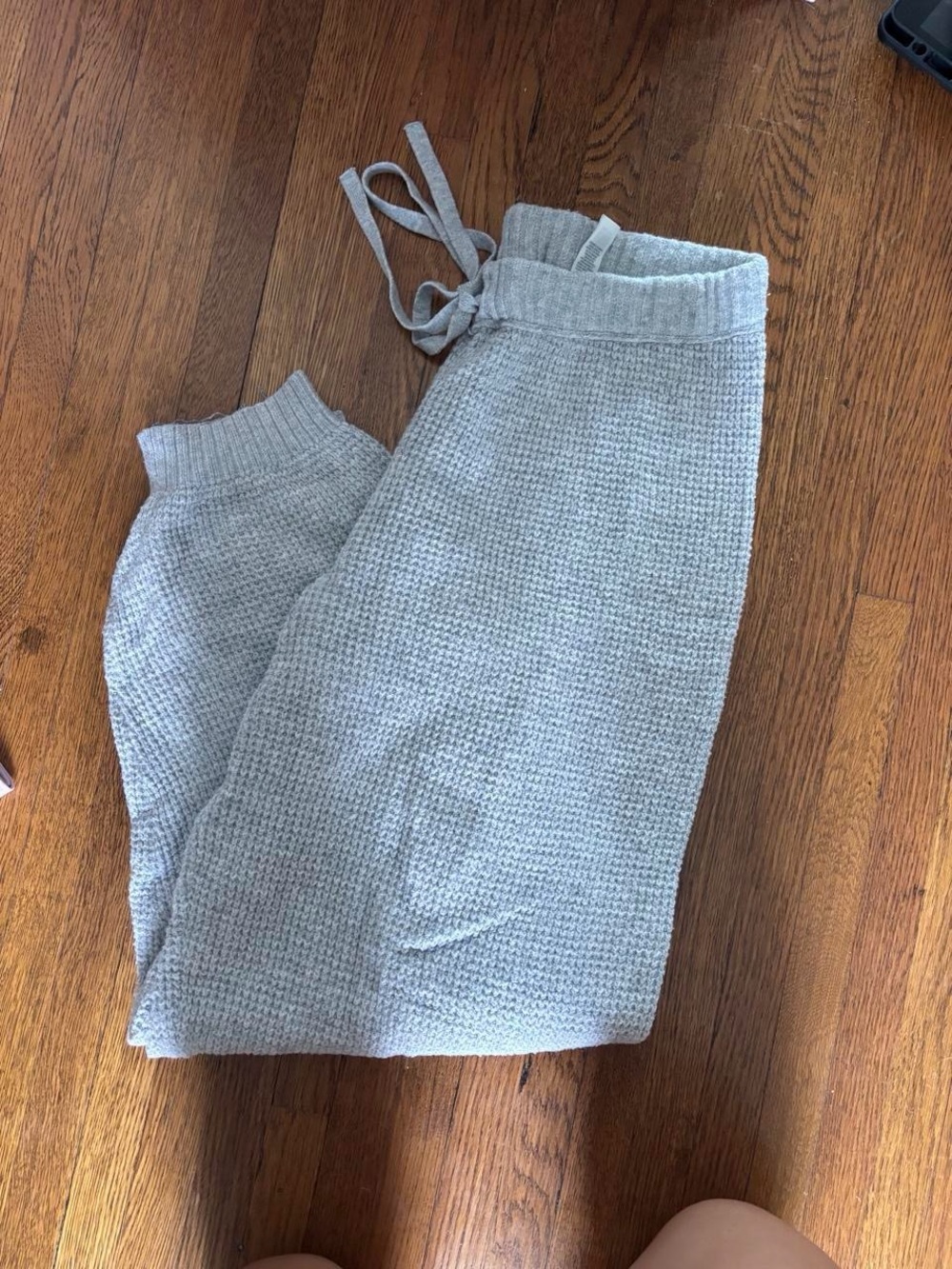 Aerie gray waffle knit jogger sweatpants - Picture 4 of 4